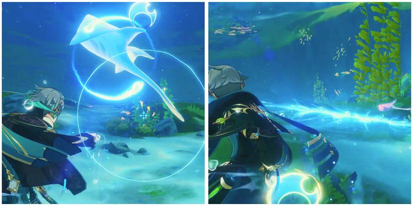 genshin impact how to use hunter ray water blades