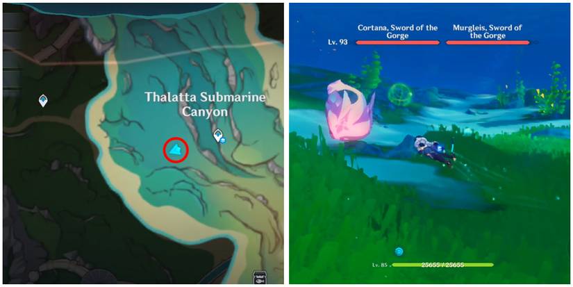 genshin impact sword of the gorge location