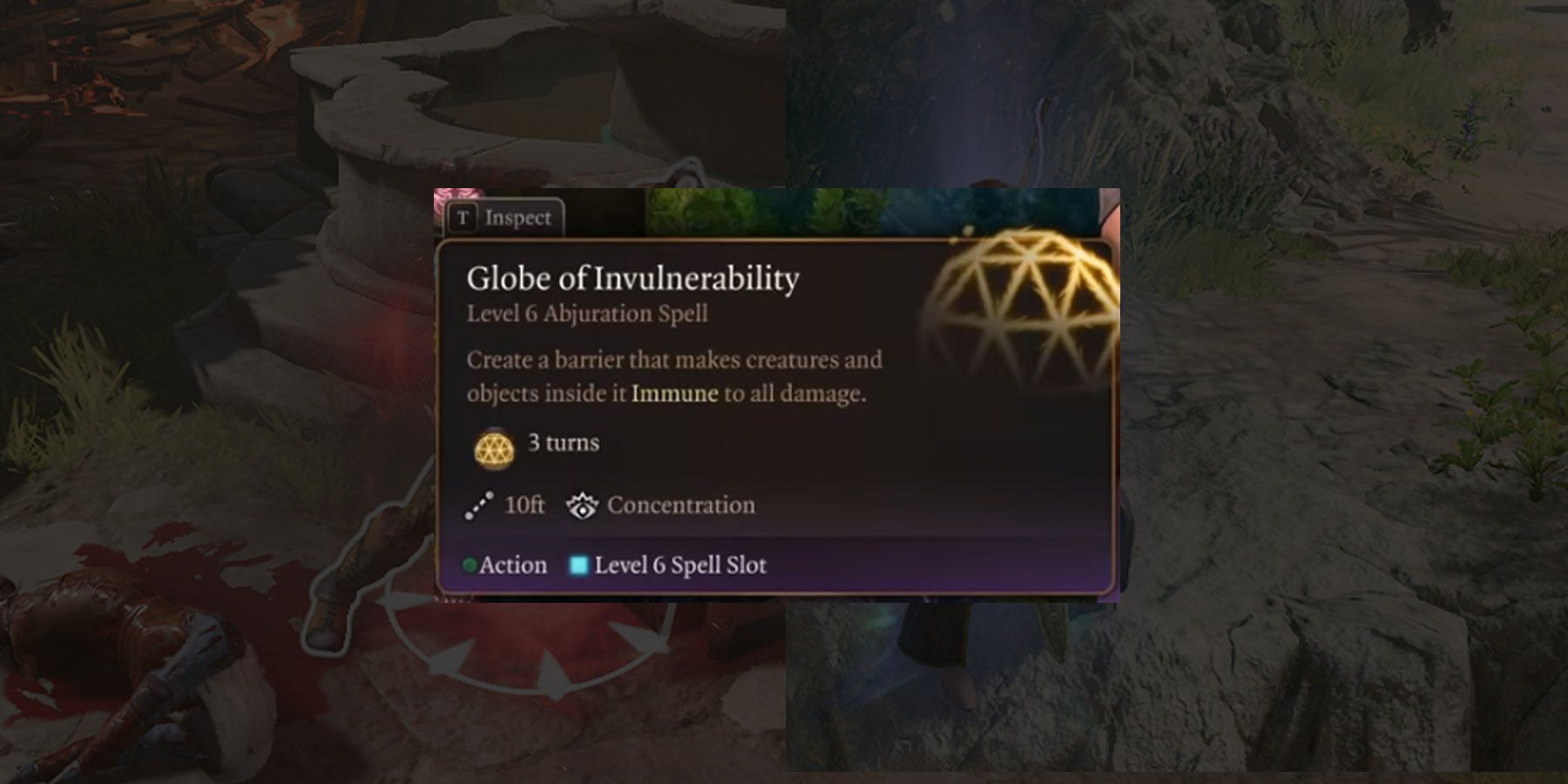 Globe of Invulnerability in Baldur's Gate 3