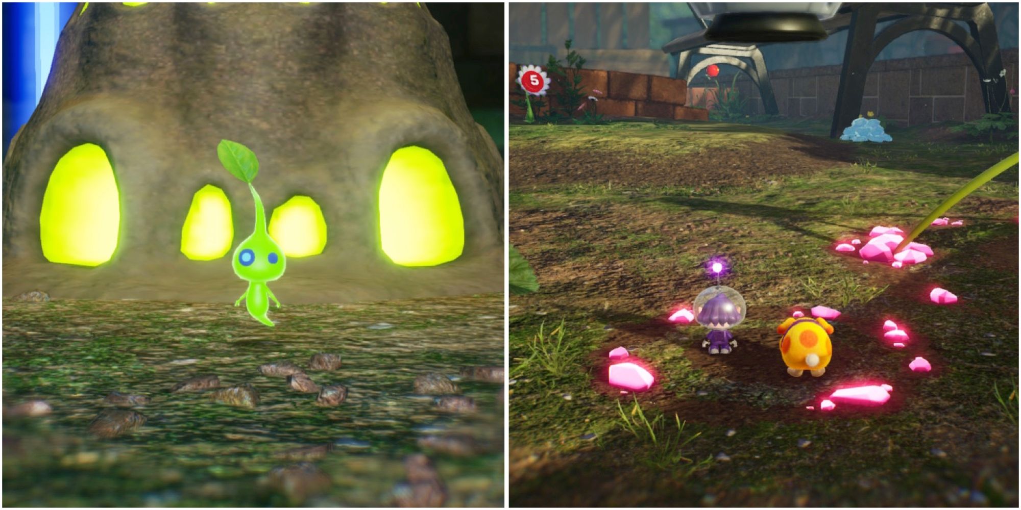 Glow Pikmin and Hanging out at your base in Pikmin 4