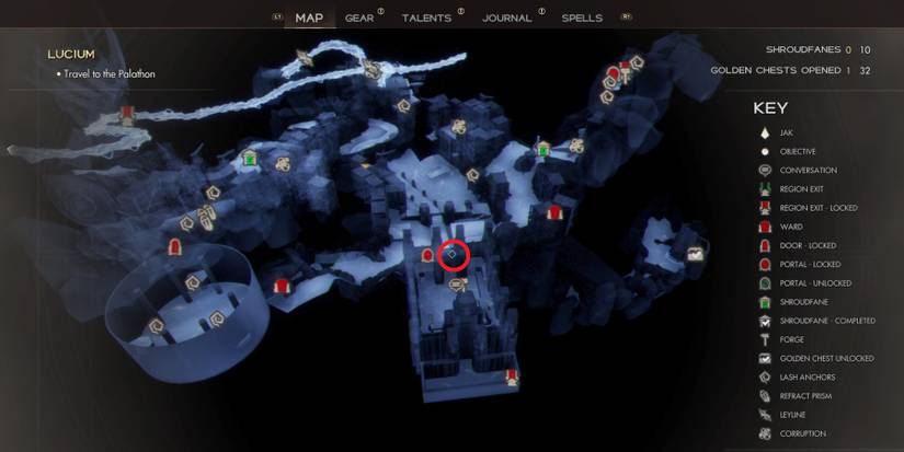 Golden Chest map location in Immortals of Aveum