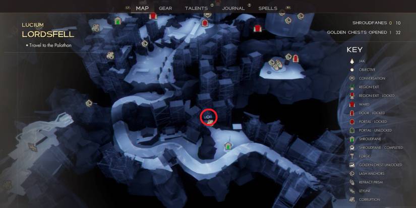 Golden Chest map location in Immortals of Aveum