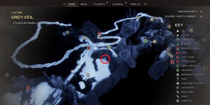 Golden Chest map location in Immortals of Aveum