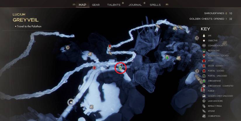 Shroudfane map location in Immortals of Aveum