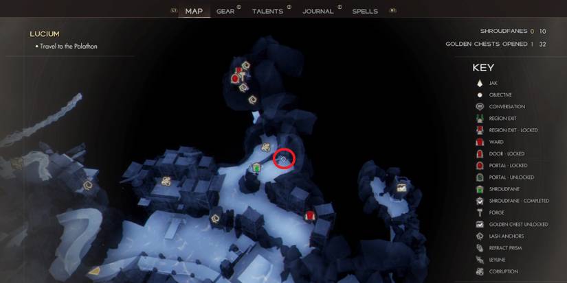 Golden Chest map location in Immortals of Aveum