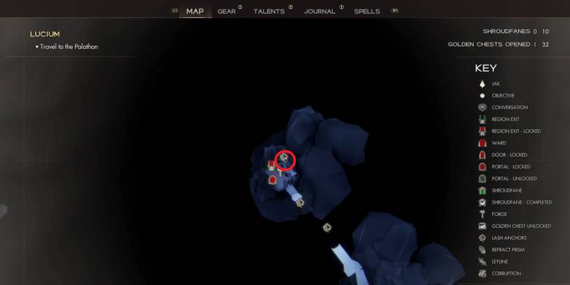 Golden Chest map location in Immortals of Aveum