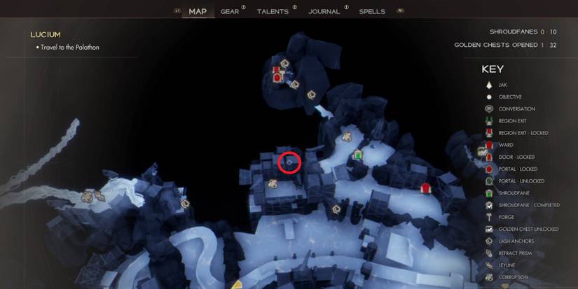 Golden Chest map location in Immortals of Aveum
