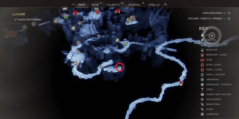 Golden Chest map location in Immortals of Aveum