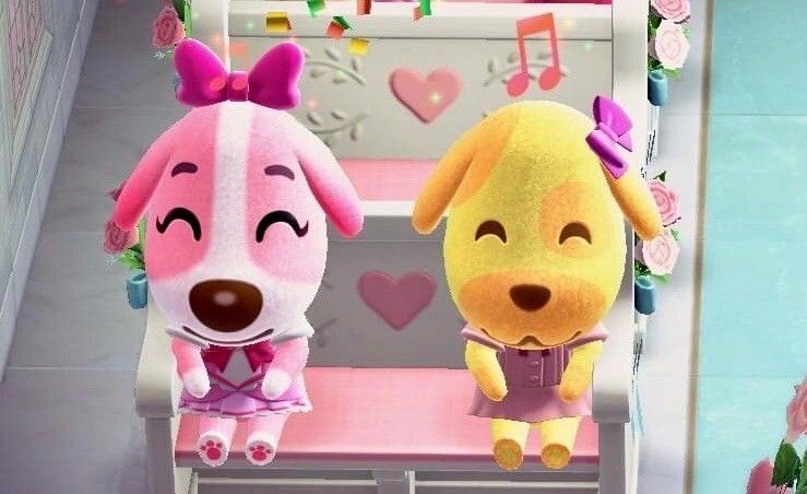 Goldie and Cookie in Animal Crossing New Horizons