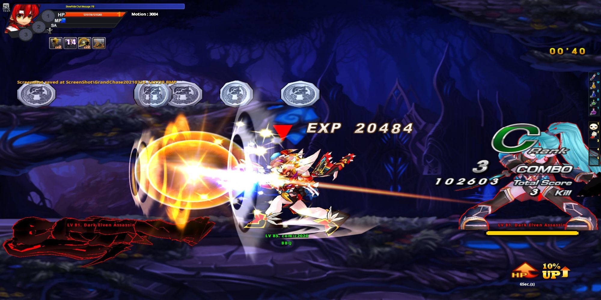 Player attacks an enemy at close-range