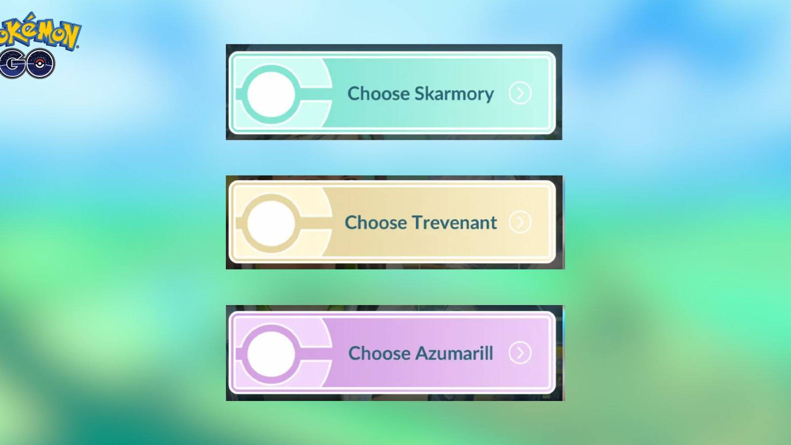 Great League Greatness Skarmory, Trevenant, or Azumarill in Pokemon GO