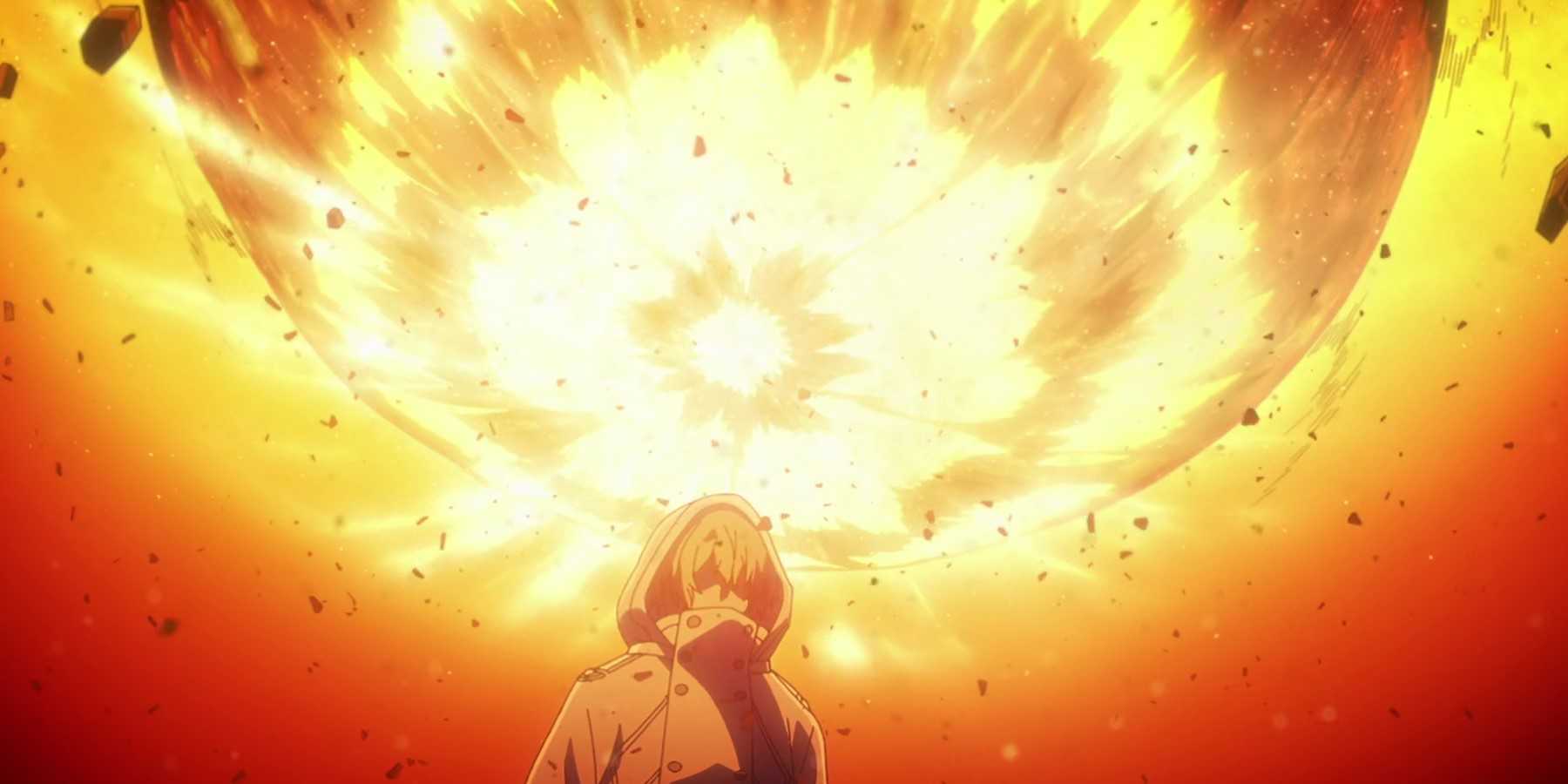 Gremmy uses The Visionary to summon a meteor in BLEACH Thousand-Year Blood War