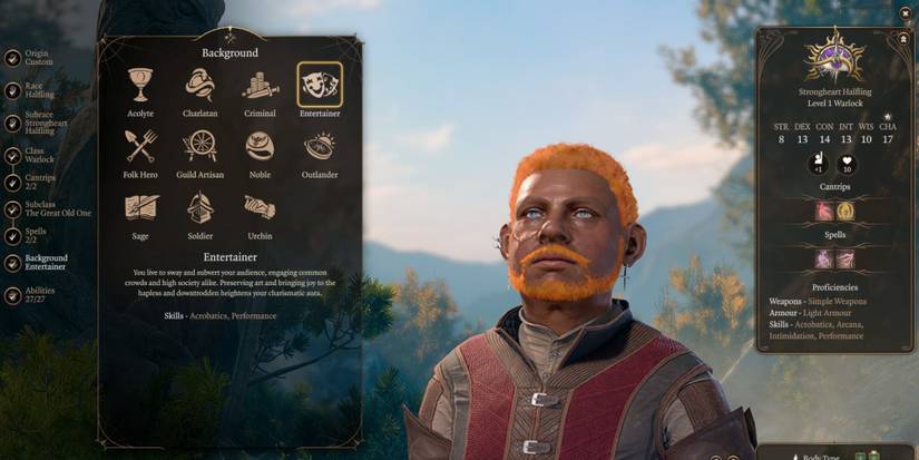 A Halfling Warlock in Baldur's Gate 3