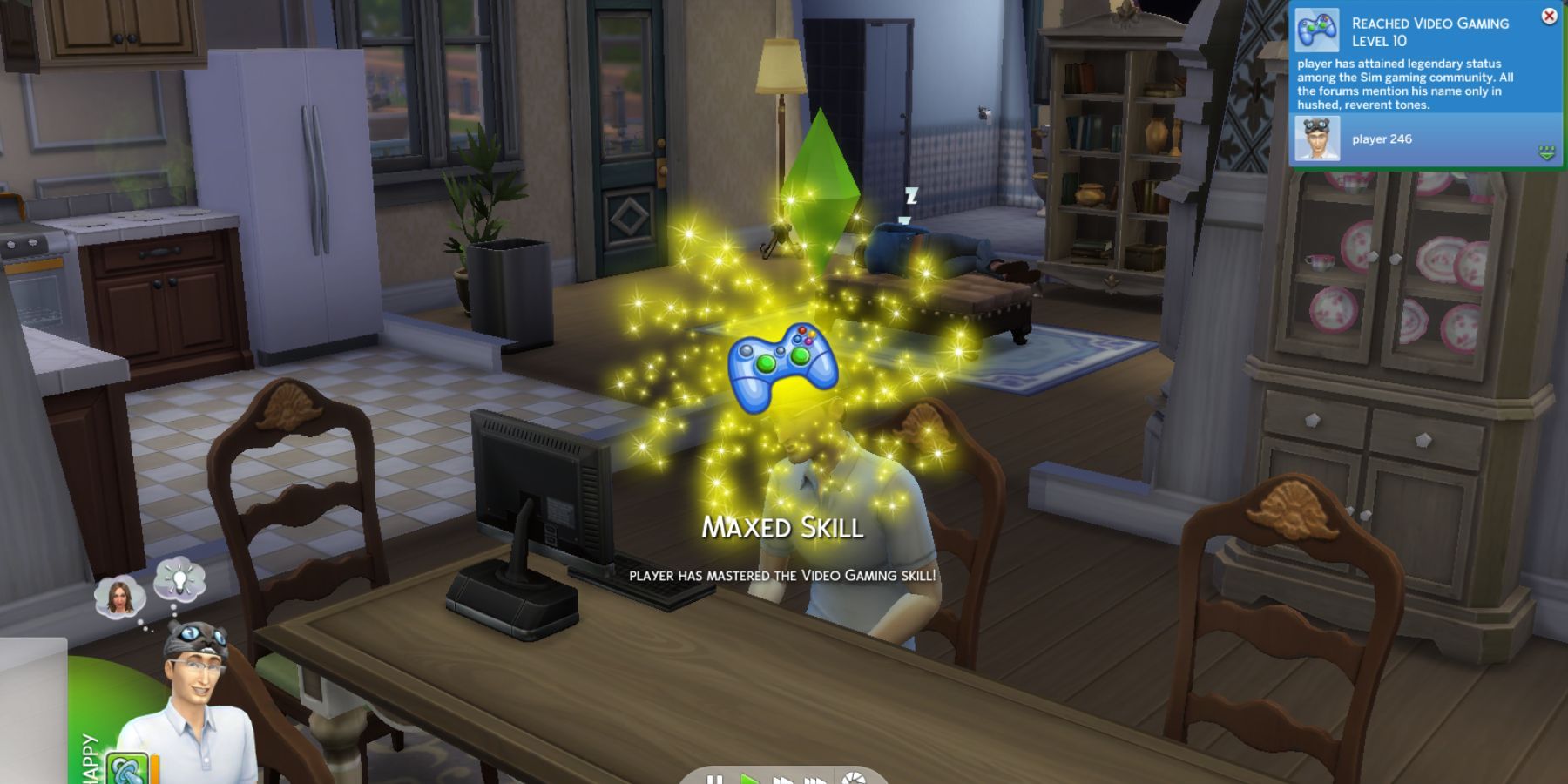 max video game skill sims 4