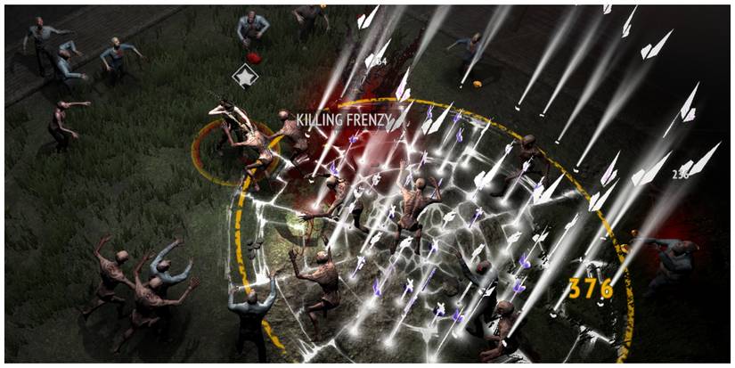 Yet Another Zombie Survivors, Huntress's Arrow Rain Ability In Game