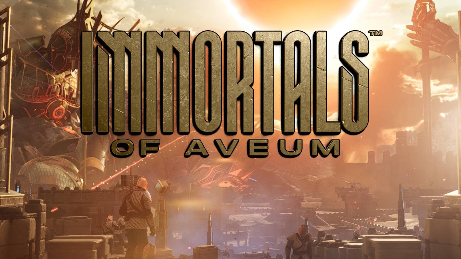 Screenshot from Immortals of Aveum overlaid with the game logo