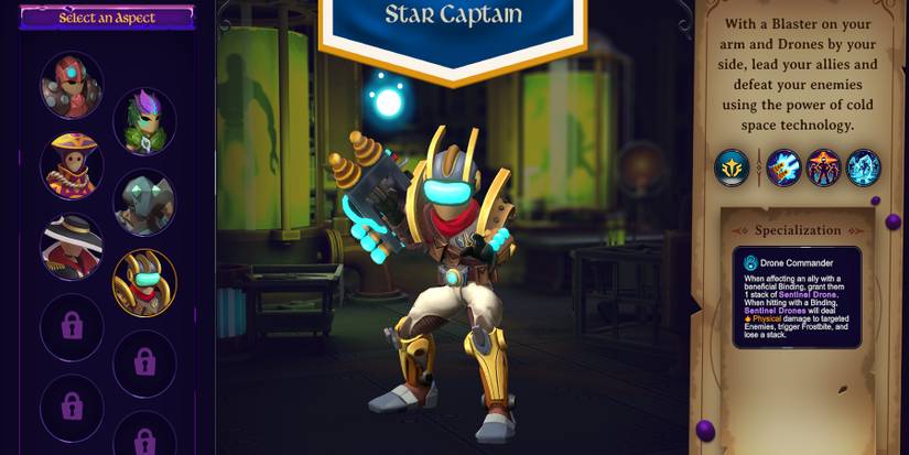 Inkbound Star Captain Class Select