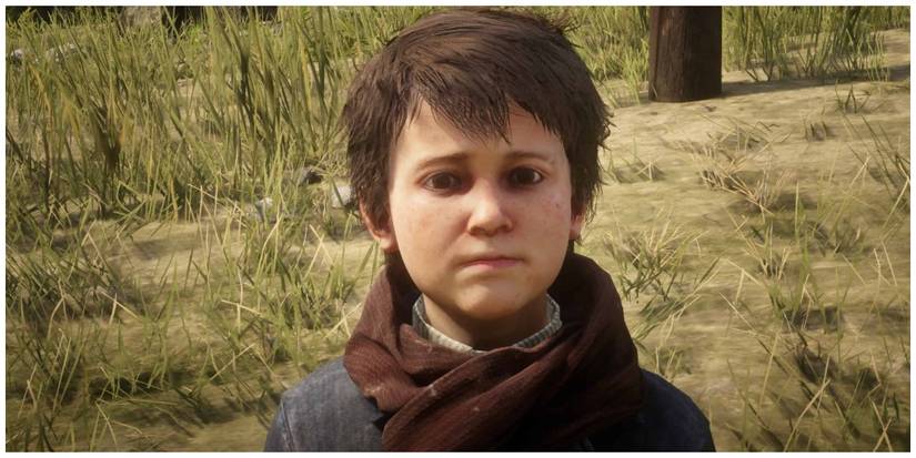 Jack standing on grass looking into camera