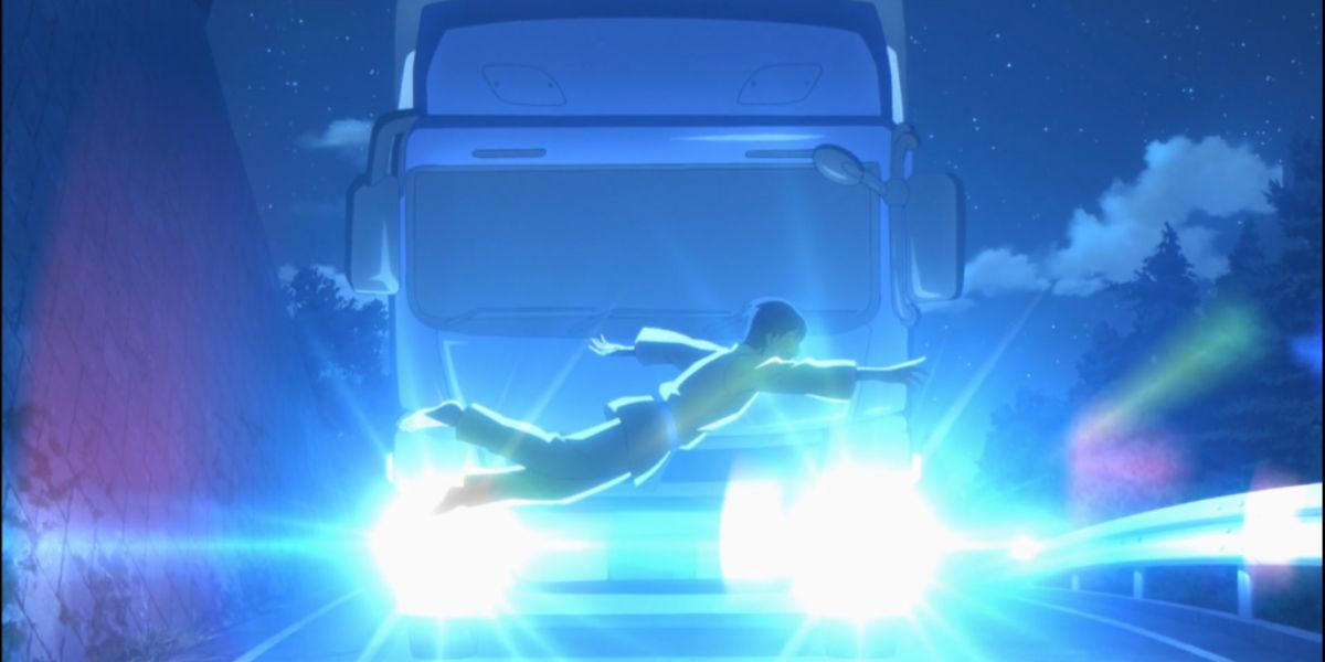 Cid Kagenou jumps in front of a truck