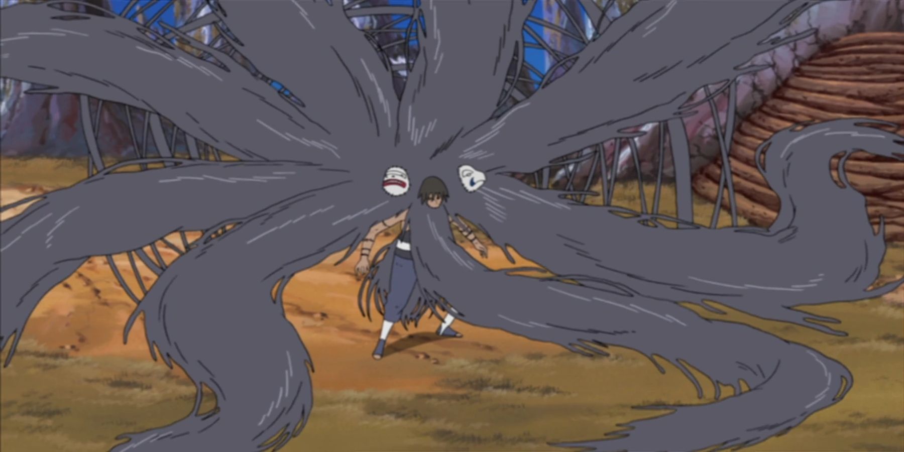 Earth Grudge Fear Used by Kakuzu in Naruto