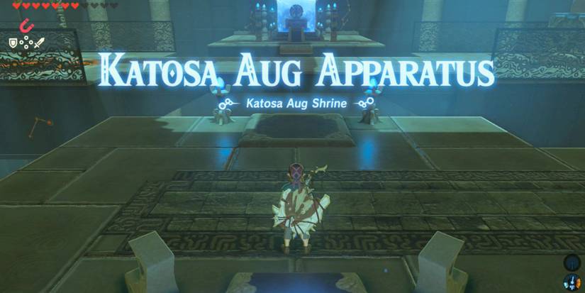 Link about to conduct the Katosa Aug Apparatus shrine puzzle