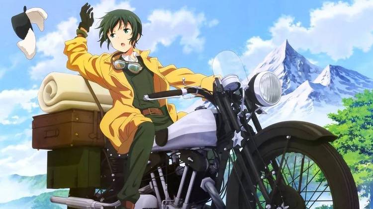 Kino's Journey: Philosophische Reise durch die Psyche des Menschen Kino und Hermes in Kino's Journey, auf einer Reise durch verschiedene Länder