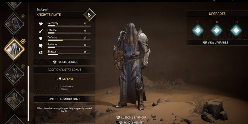 The Knight's Plate armor set from Atlas Fallen
