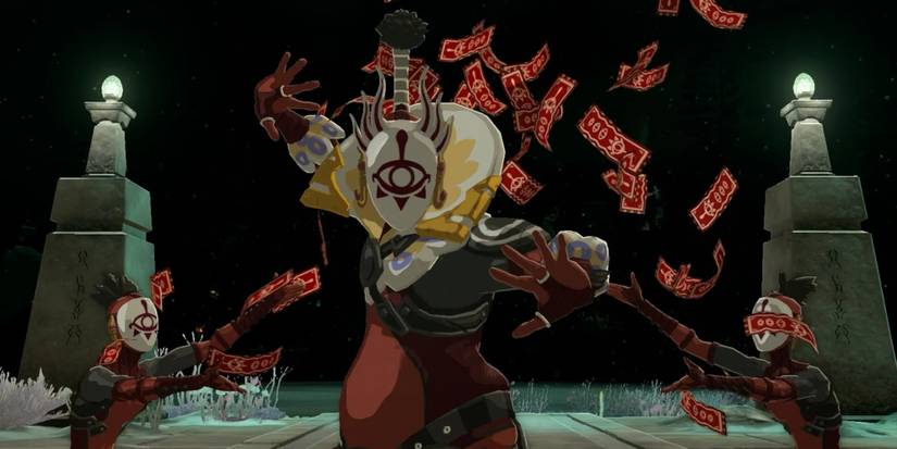 Master Kohga flanked by Yiga Clan footsoldiers