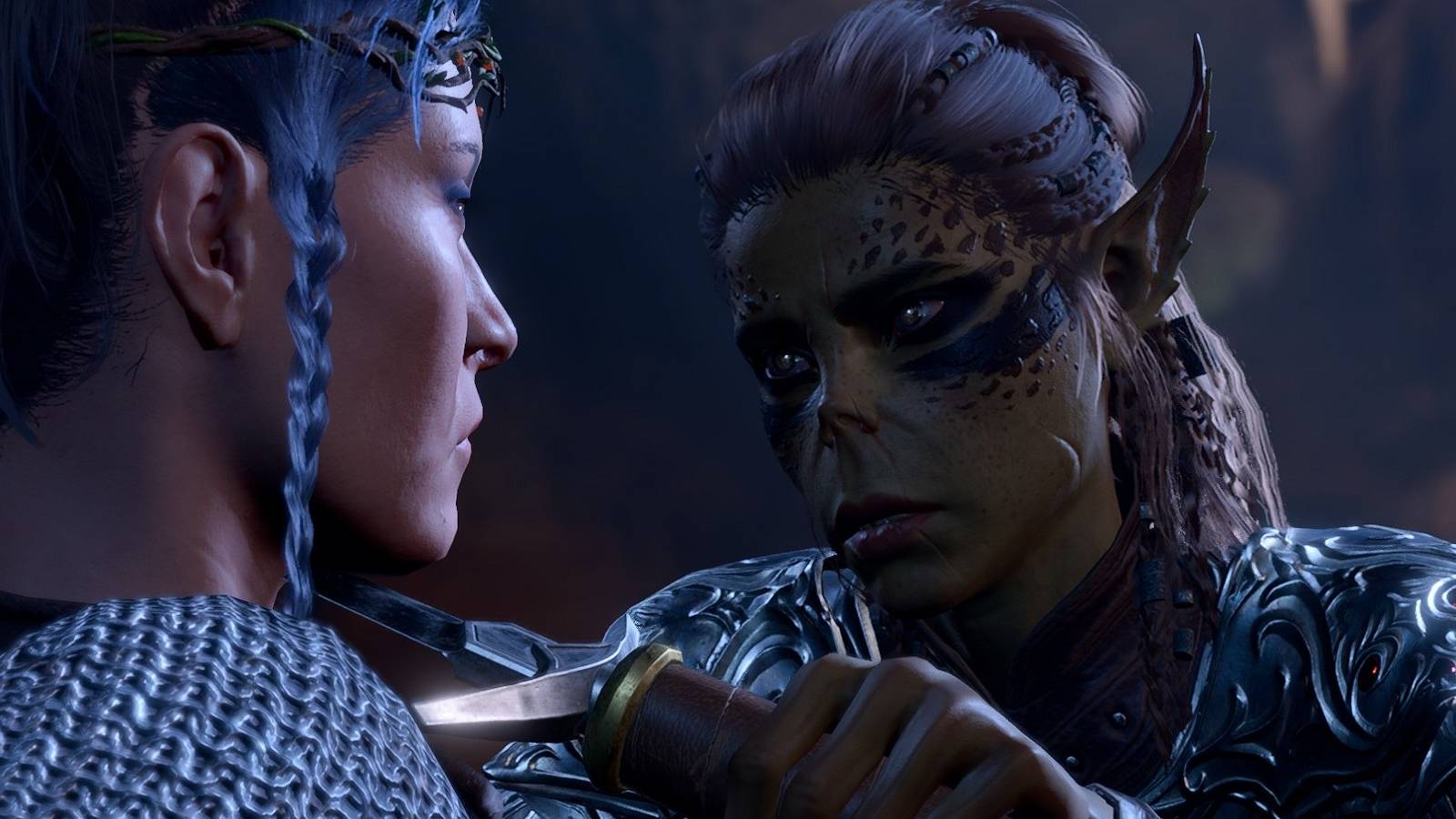 baldurs-gate-3-laezel-holding-knife