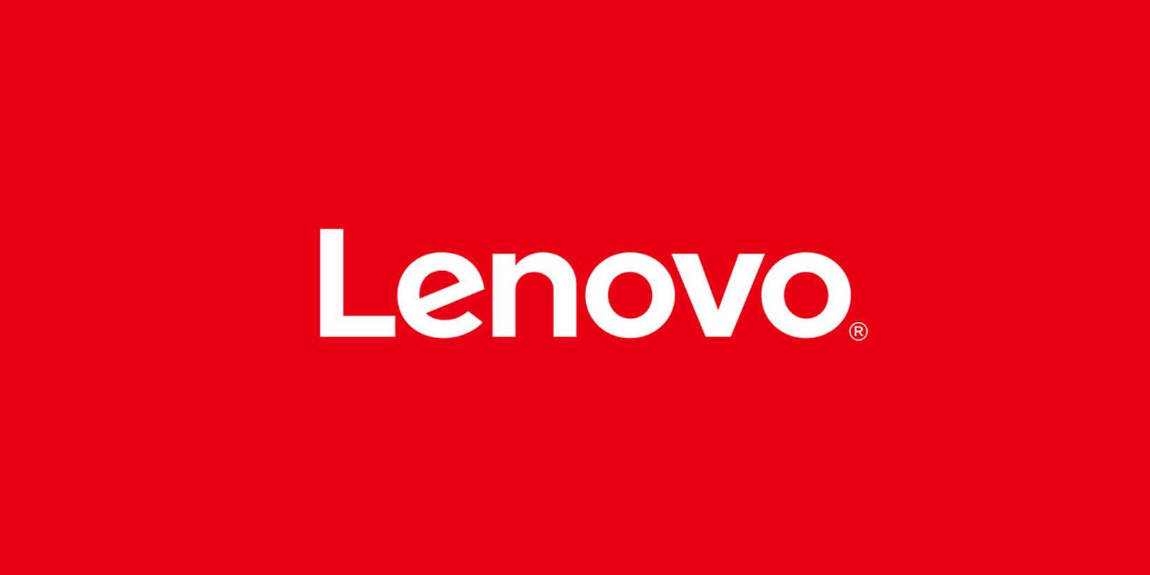 It has a white Lenovo logo on a red background.