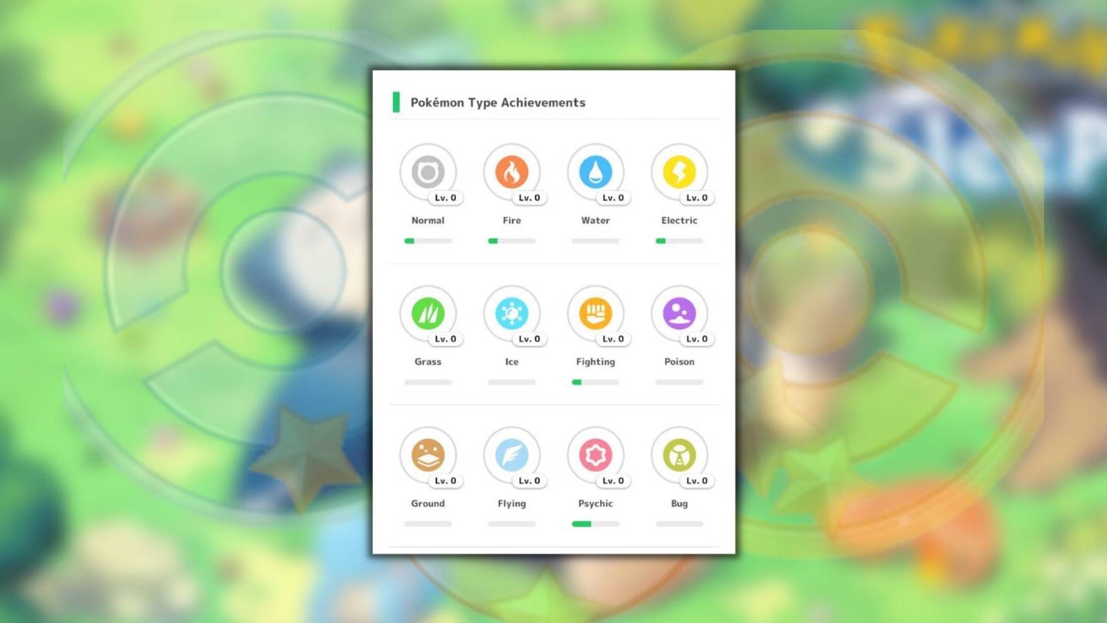 image showing some of the achievements in pokemon sleep.