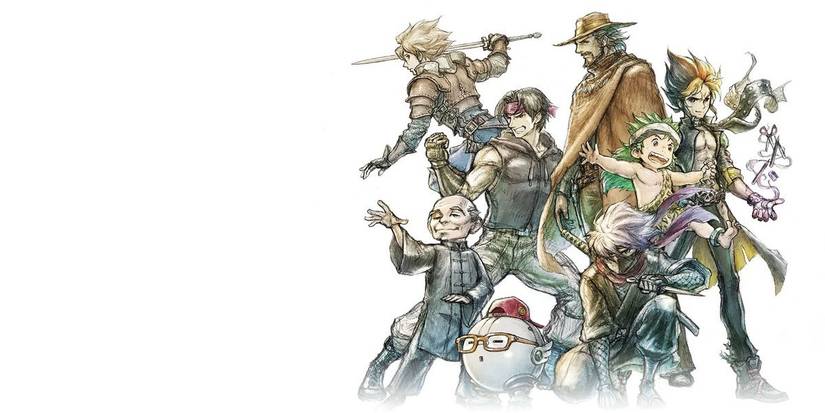 Live A Live 7 Protagonists official art on white background