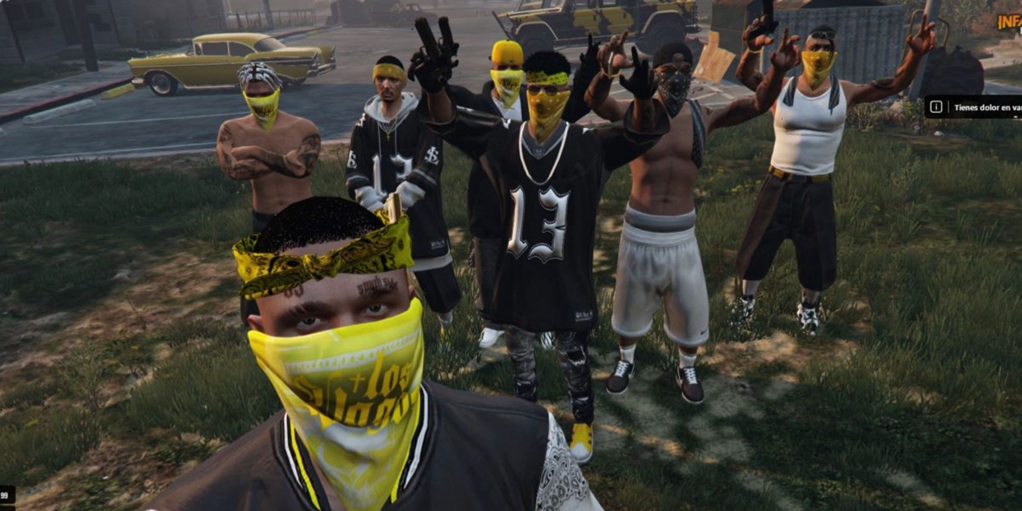 los santos vagos gang with masks on