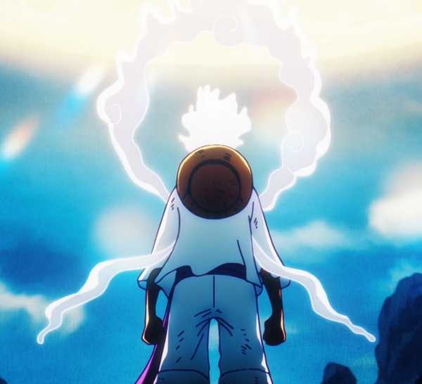 Luffy membangkitkan bentuk Gear 5th-nya di Wano