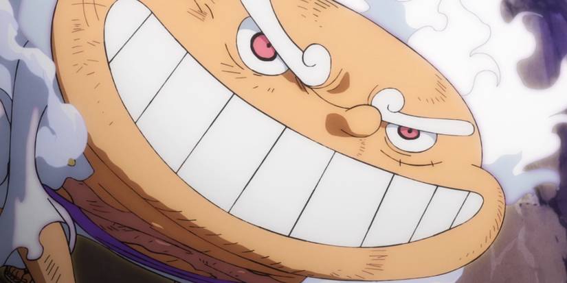 Luffy uses Gear 5th to stretch his face one piece episode 1072