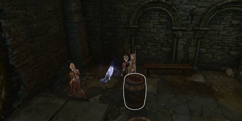 Luring enemies with a Minor Illusion of a Cat