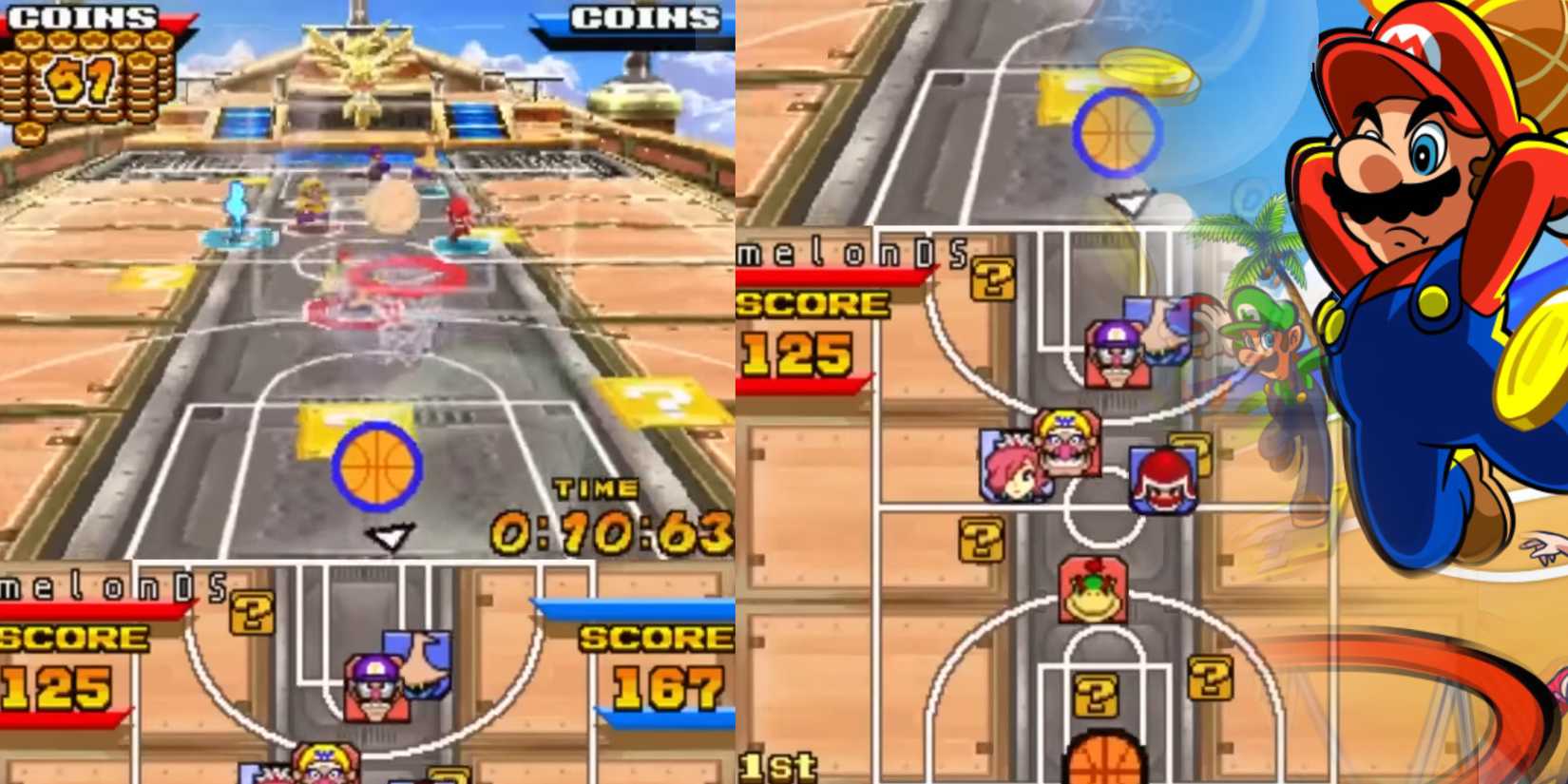Mario Hoops 3-on-3 (2006) gameplay on the Nintendo DS
