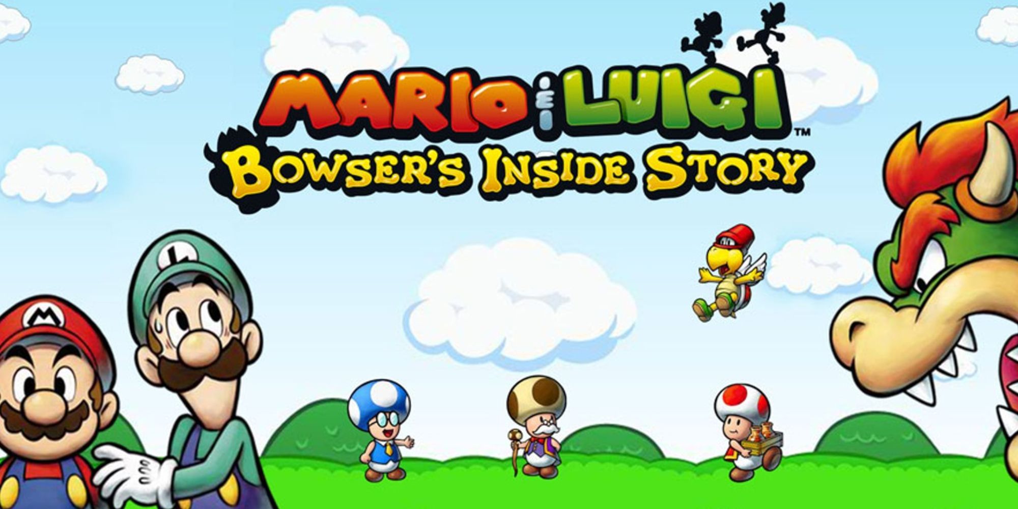 Mario & Luigi Bowser's Inside Story (2009) the brothers with browser and the koopas