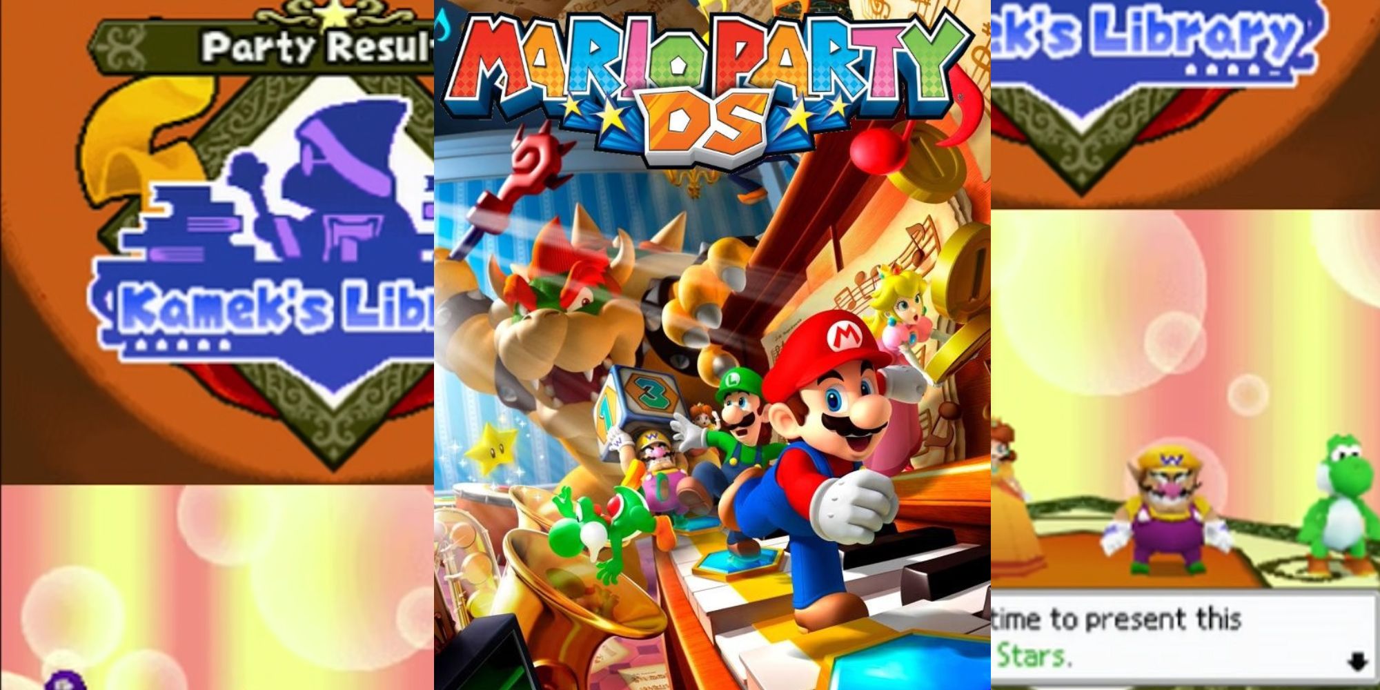 Mario Party DS (2007) kamek's library results of the party