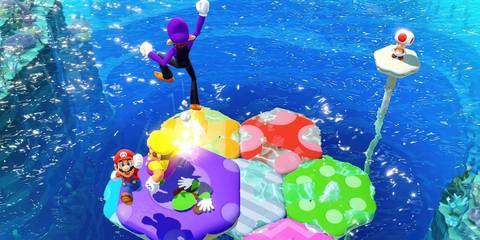 Gameplay screenshot of Mushroom Mix-Up in Mario Party Superstars