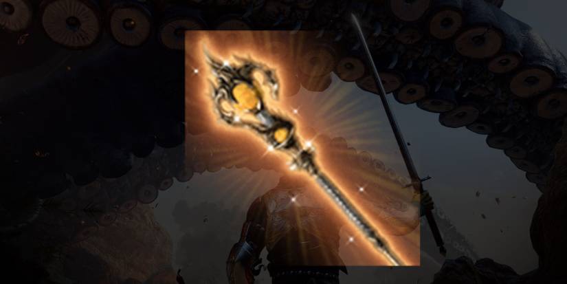 A close-up image of the Markoheshkir staff in Baldur's Gate 3