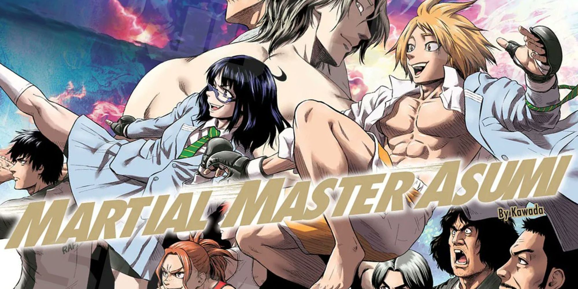 Martial Master Asumi cover art with asumi and major recurring characters