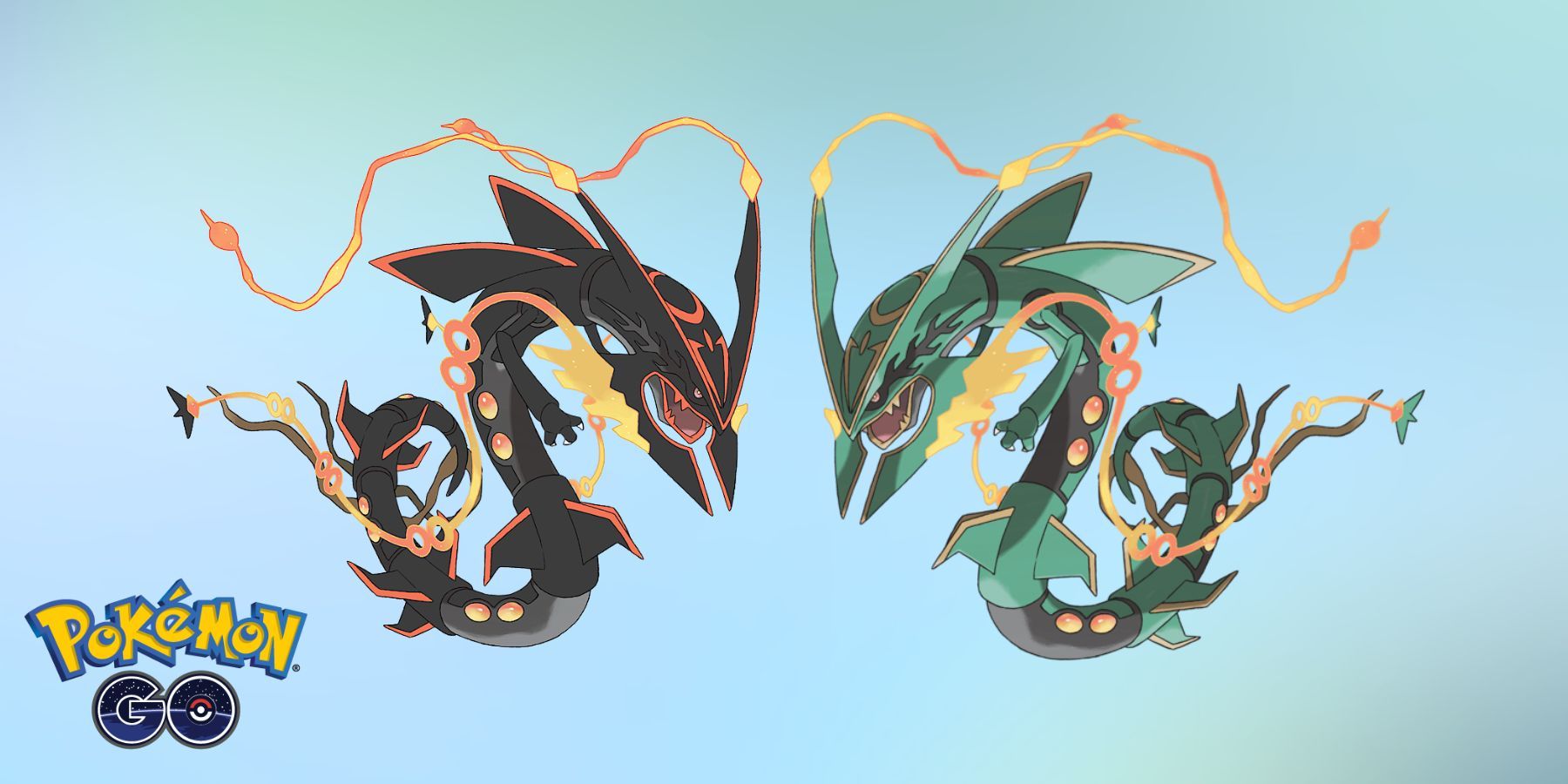 Mega Rayquaza and Shiny Mega Rayquaza in Pokemon GO