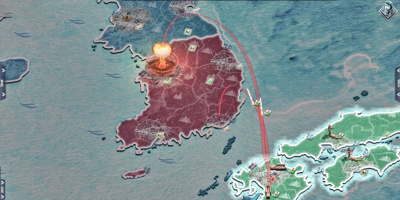 Map in Conflict of Nations 