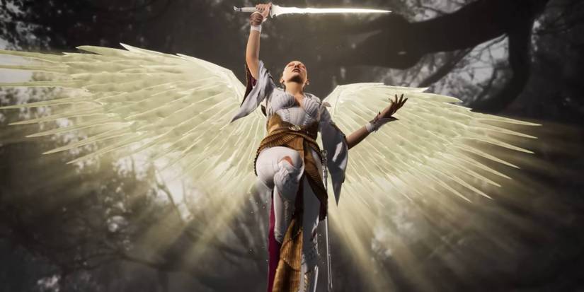 Ashrah with wings from Mortal Kombat 1