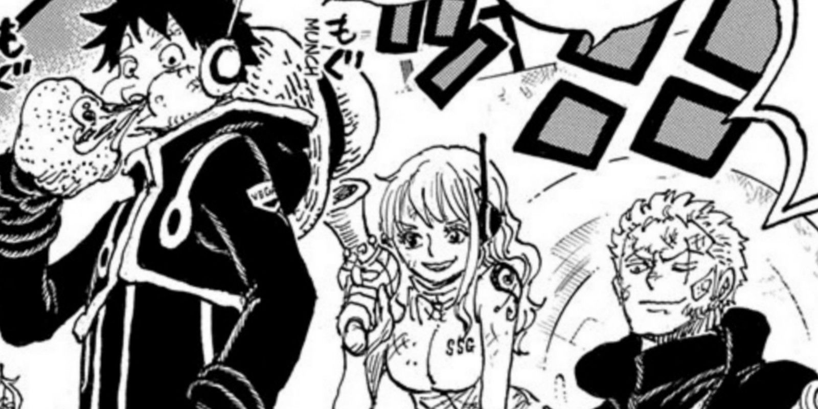 nami Zoro luffy together in One Piece 1105
