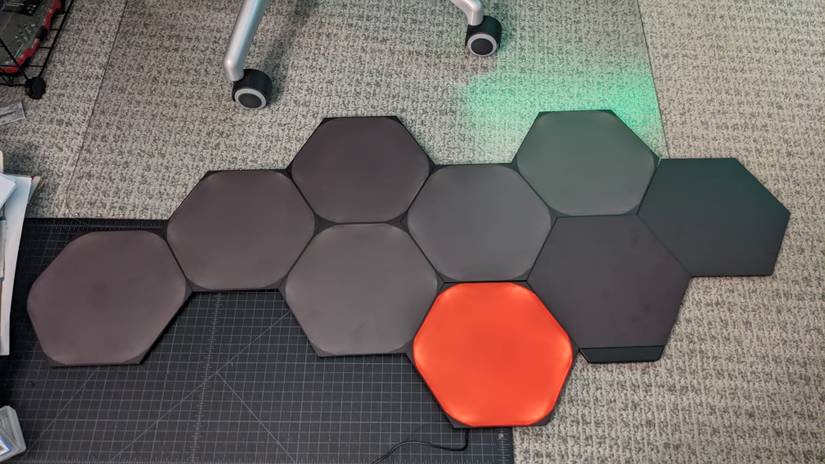 Nanoleaf Shapes Black Hexagons Installation #2