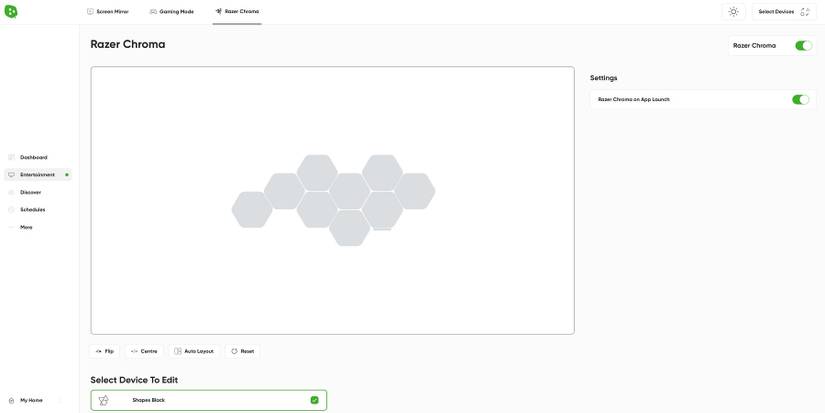 Nanoleaf Black Hexagons Desktop Software