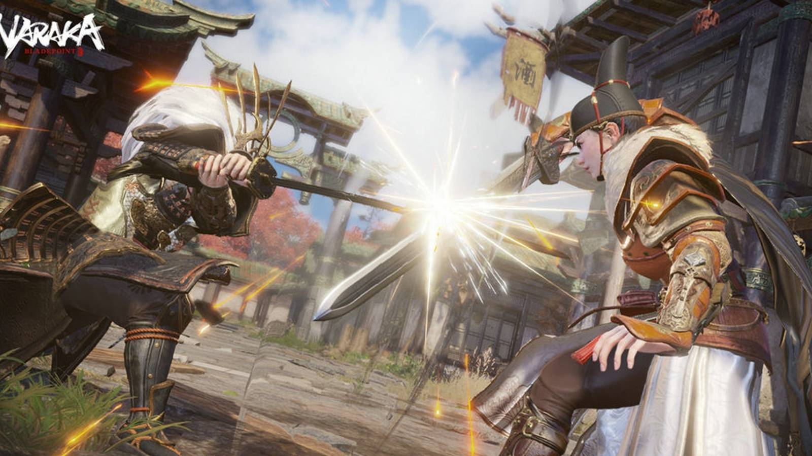 two players clashing with melee weapons