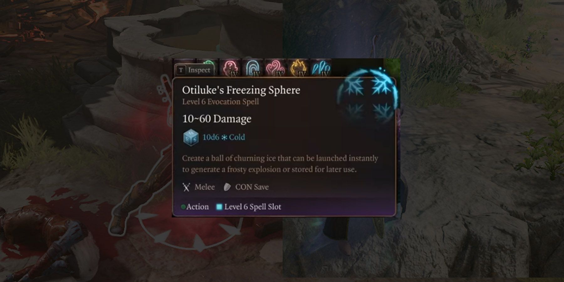 Otiluke Freezing Sphere in Baldur's Gate 3